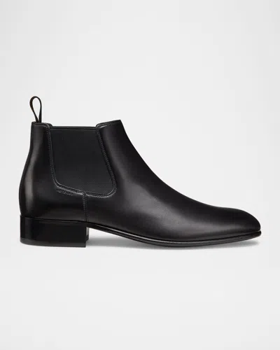 Stuart Weitzman Men's Adwin Leather Chelsea Boots In Black