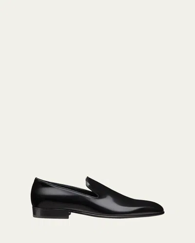 STUART WEITZMAN MEN'S ALFRED BRUSHED LEATHER LOAFERS