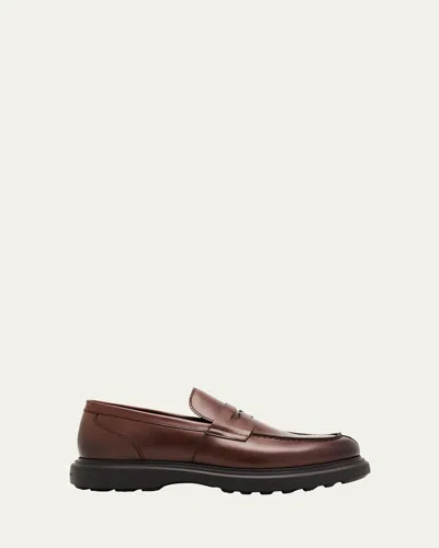 Stuart Weitzman Alvin Penny Loafer In Brown