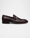 Stuart Weitzman Men's Ambrose Leather Lattice-bit Loafers In Bordo