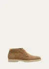 Stuart Weitzman Men's Austin Suede Chukka Boots In Taupe