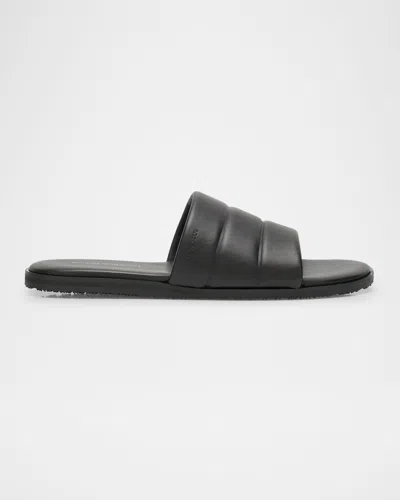 STUART WEITZMAN MEN'S BRENTIN NAPA LEATHER SLIDE SANDALS