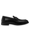 Stuart Weitzman Men's Club Classic Leather Loafers In Black