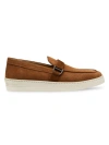 Stuart Weitzman Men's Hamptons Buckle Leather Loafers In Tan