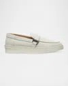 Stuart Weitzman Men's Hamptons Buckle Leather Loafers In Ice