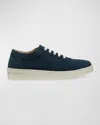 STUART WEITZMAN MEN'S HAMPTONS SUEDE LOW-TOP SNEAKERS