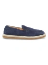 Stuart Weitzman Men's Harbor Venetian Leather Espadrille In Navy