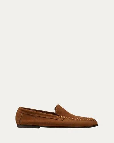 STUART WEITZMAN MEN'S MONTAUK SUEDE VENETIAN MOCCASINS