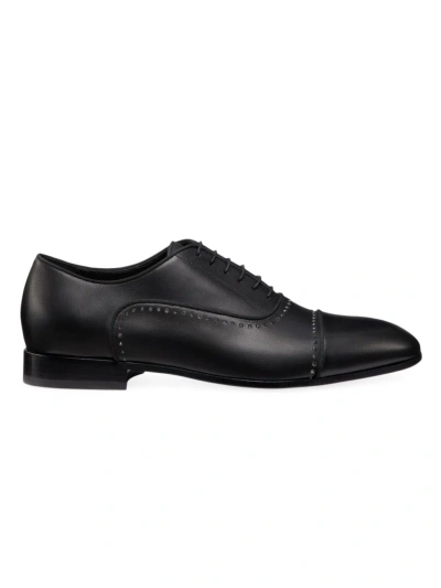 Stuart Weitzman Men's Premiere Party Leather Oxfords In Black