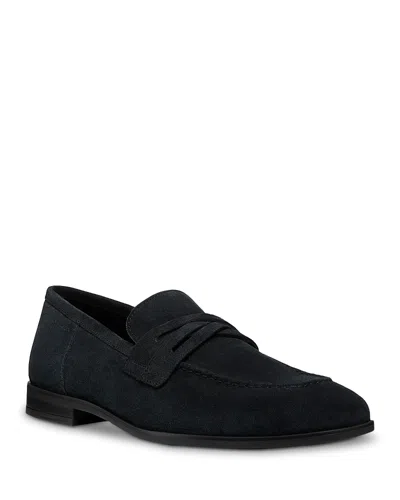Stuart Weitzman Men's Simon Crisscross Slip On Loafers In Black