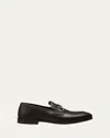 Stuart Weitzman Men's Simon Leather Twist Bit Loafers In Brown