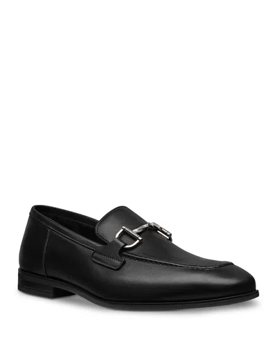 Stuart Weitzman Men's Simon Twistbit Slip On Loafers In Black