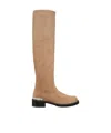 Stuart Weitzman Mercer Bold Suede Knee Boots In Nude