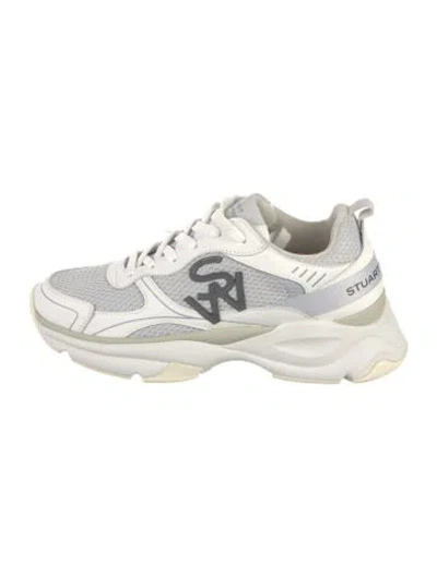 Pre-owned Stuart Weitzman Mesh Chunky Sneakers In White