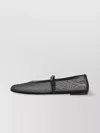 Stuart Weitzman Mesh Flat Sole Ballerinas With Leather Trim