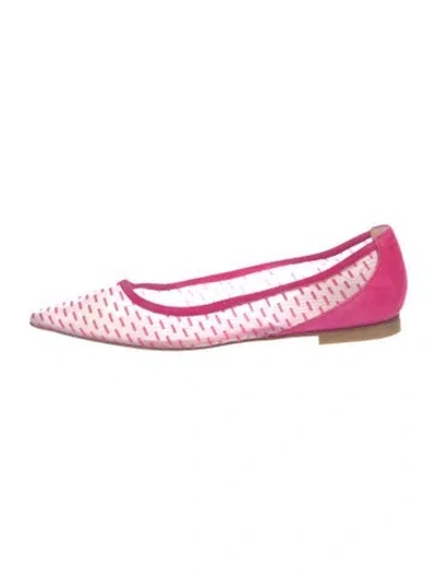 Pre-owned Stuart Weitzman Mesh Mesh Accents Ballet Flats In Multi
