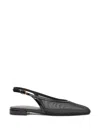 Stuart Weitzman Mesh Slingback Pumps In Black