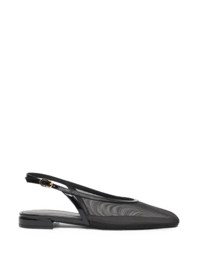Stuart Weitzman Mesh Slingback Pumps In Black
