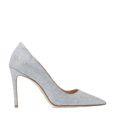 Stuart Weitzman Metallic-effect Pumps In Gray