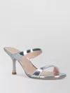 Stuart Weitzman Nudist Metallic Leather Slide Sandals In Multi