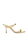 Stuart Weitzman Metallic-effect Double-strap Sandals In Multi