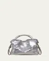 Stuart Weitzman Mia Arc Mini Sequined Top-handle Bag In Cool Gray