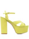 Stuart Weitzman 140mm Miami Suede Platform Sandals In Grün