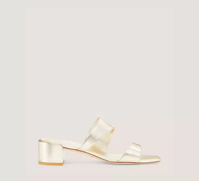 Stuart Weitzman Miami 35 Slide The Sw Outlet In Platino Gold
