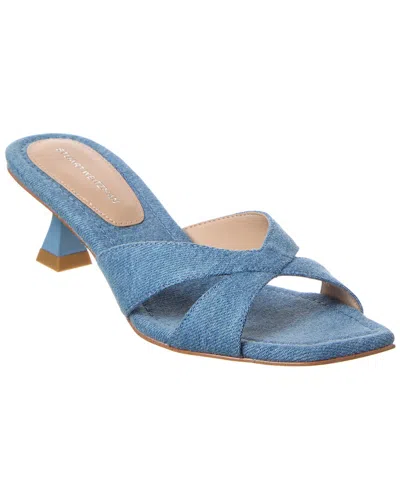 STUART WEITZMAN MIAMI 50 LEATHER & CANVAS SANDAL