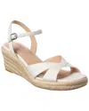Stuart Weitzman Dayna Leather Crisscross Espadrille Sandals