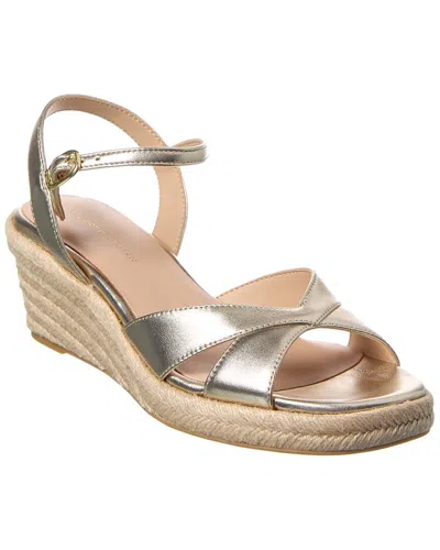 STUART WEITZMAN STUART WEITZMAN MIAMI ESPADRILLE LEATHER WEDGE