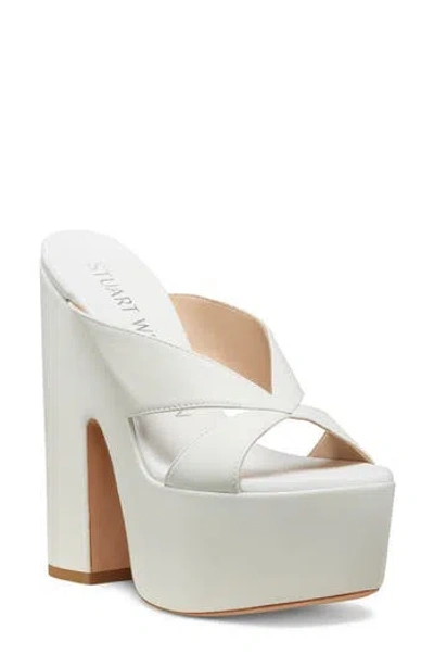 Stuart Weitzman Miami Sohi 145 Platform Sandal In White