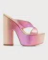 Stuart Weitzman Miami Sohigh 145 Sandal Women 11 Pink Block Heel Platform Khd954 In Pink