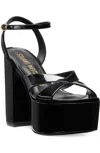 Stuart Weitzman Miami Crisscross Ankle-strap Platform Sandals In Black