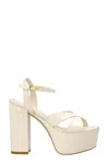Stuart Weitzman White Miami Squarehigh Heels In White
