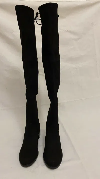 Pre-owned Stuart Weitzman Midland Over The Knee Suede Boots Womens Otk Black $950