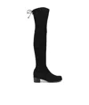 Stuart Weitzman Womens Black Tieland Suede Over-the-knee Boots In Black