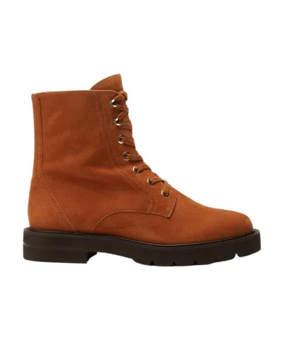 Stuart Weitzman Mila Lift Short Boots In Brown