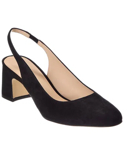 Stuart Weitzman Milla 55 Suede Slingback Pump In Black