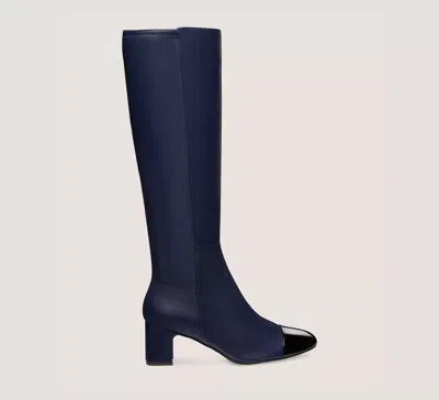 Stuart Weitzman Milla 60 Knee-high Boot The Sw Outlet In Navy Blue & Black