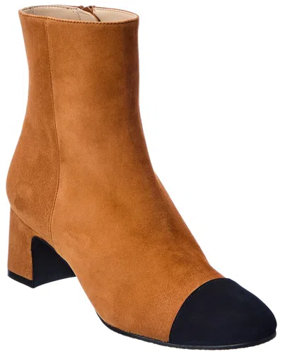 Stuart Weitzman Milla 60 Suede Bootie In Brown