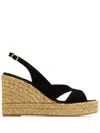 Stuart Weitzman Mirela 80mm Wedge Espadrilles In Black