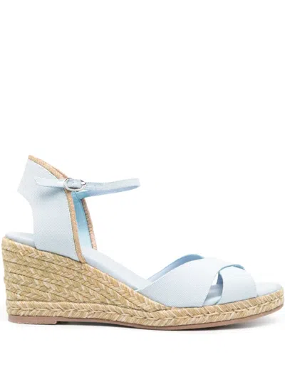 Stuart Weitzman Mirela Ii 80mm Wedge Espadrilles In Blue