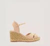 Stuart Weitzman Mirela Ii Suede Espadrille Wedge Sandals In Adobe & Natural