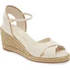 Stuart Weitzman Mirela Ii Espadrille Wedge Sandal In Ivory/natural