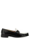 Stuart Weitzman Lottie Two-tone Leather Loafers In Black