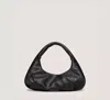 Stuart Weitzman Moda Mini Hobo Bag In Black