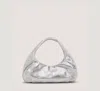 Stuart Weitzman Moda Mini Hobo Bag In Silver