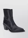 Stuart Weitzman Modern Texan Pointed Block Heel Bootie