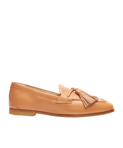Stuart Weitzman Monday Tassel Loafer Shoes In Brown
